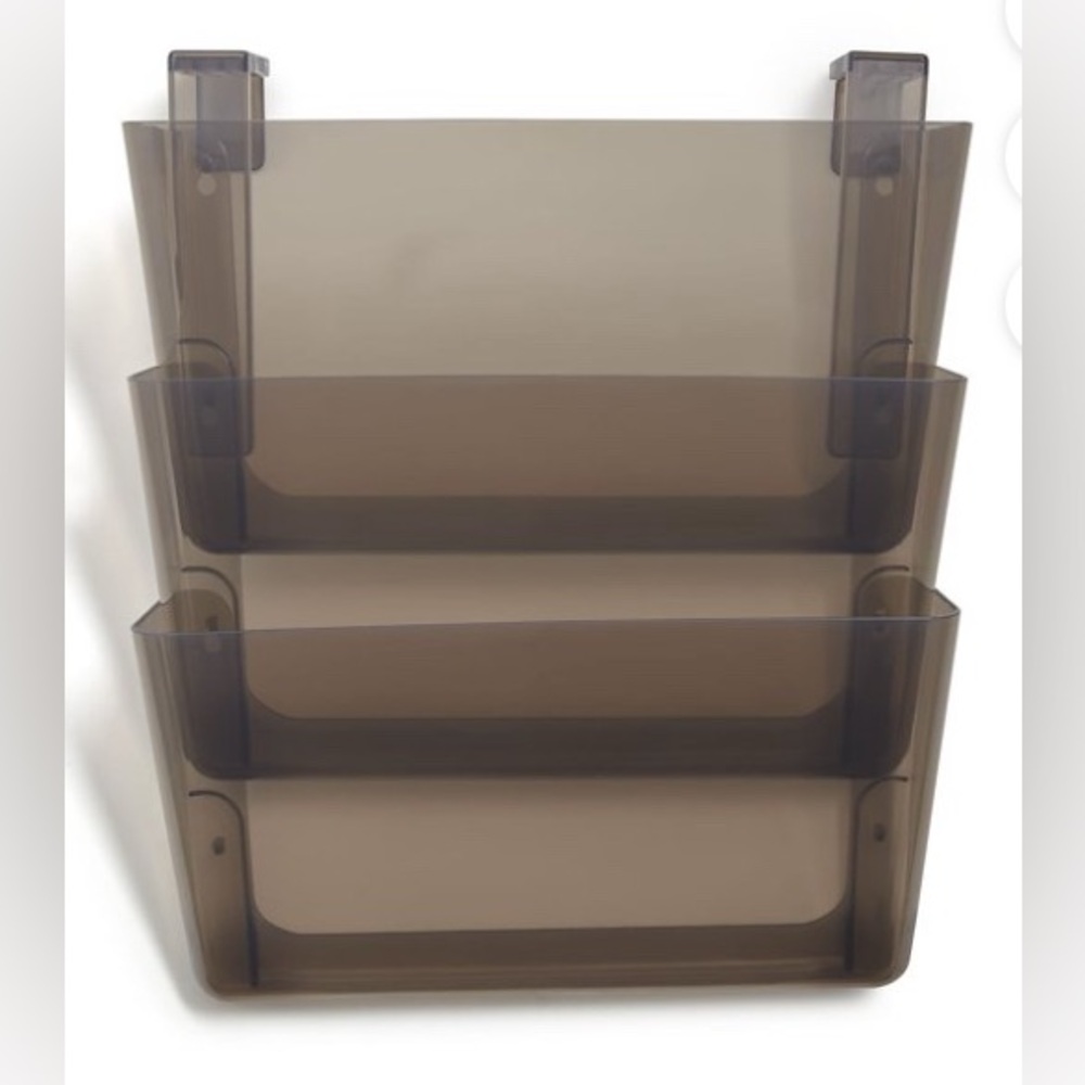 New WorkLife Brands TRU RED Unbreakable 3-Pocket Plastic Letter Wall File